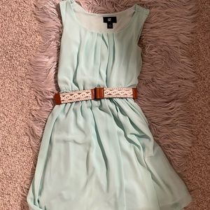 Seafoam Green Dress with Belt
